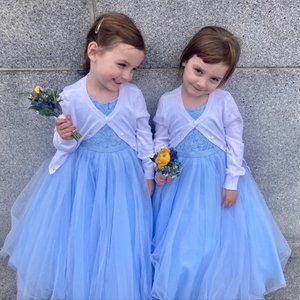 WORN ONCE! Ice Blue Flower Girl Dresses